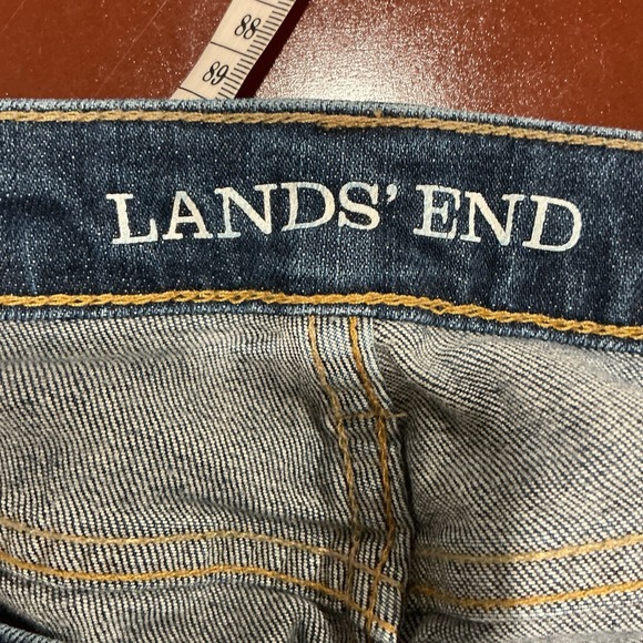 Lands' End Size 16W Petite Mid Rise Bootcut Jeans Modern Stretch Denim Classic - Picture 4 of 6